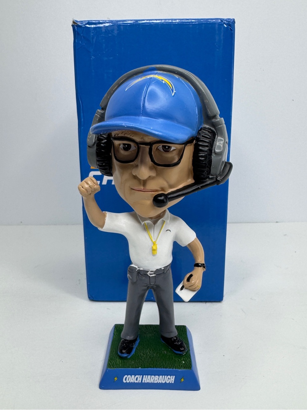Coach Harbaugh Bobblehead, Sports Collectibles, LA Chargers
